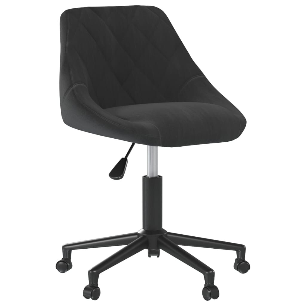 vidaXL Otočná kancelářská židle černá samet