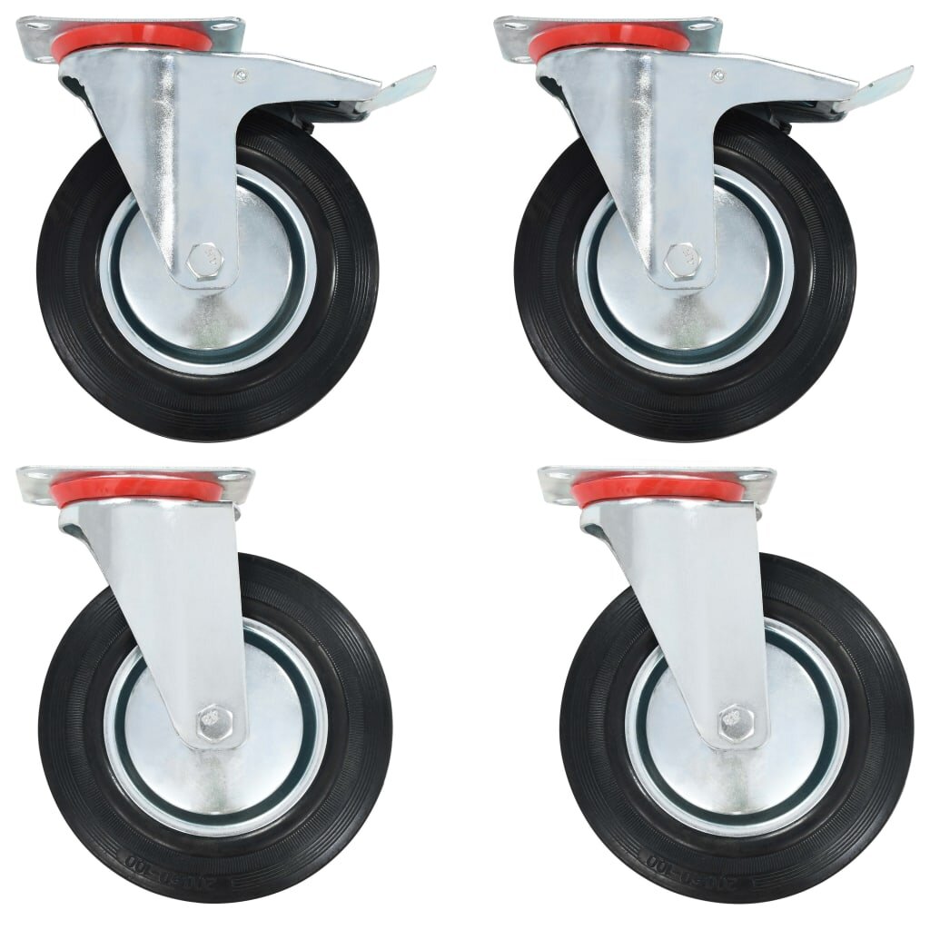 vidaXL Otočná kolečka 4 ks 200 mm