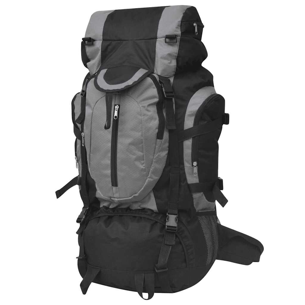vidaXL Outdoorový batoh XXL 75 l černý a šedý