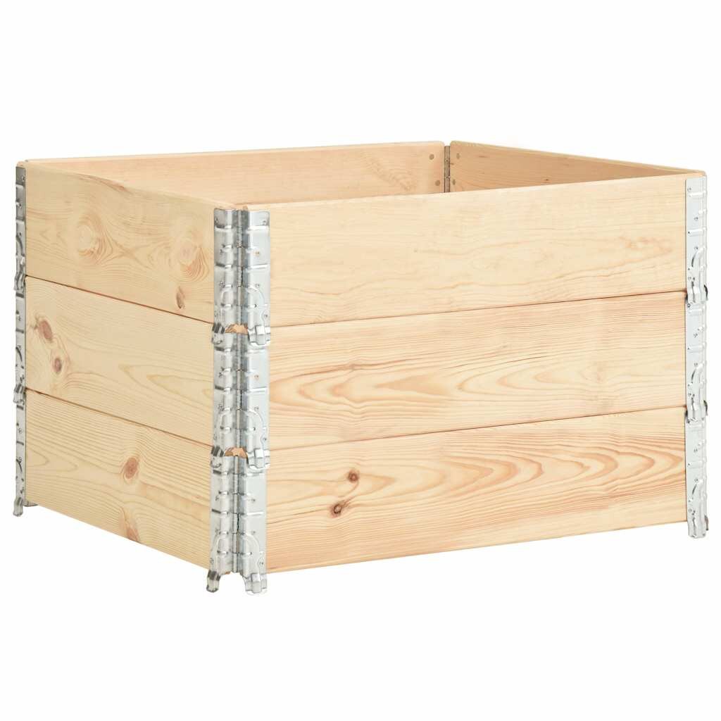 vidaXL Paletové nástavce 3 ks 100 x 100 cm masivní borové dřevo