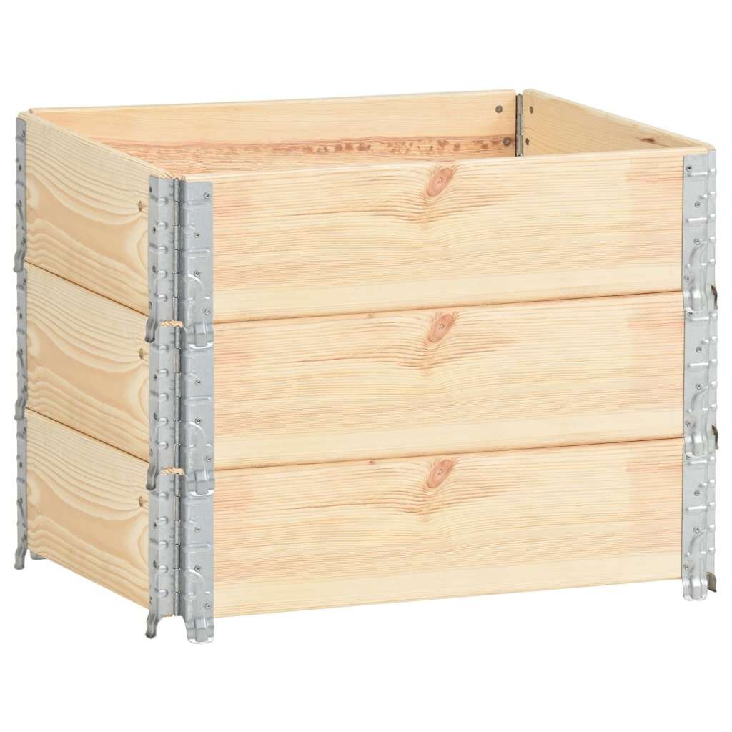 vidaXL Paletové nástavce 3 ks 60 x 80 cm masivní borové dřevo