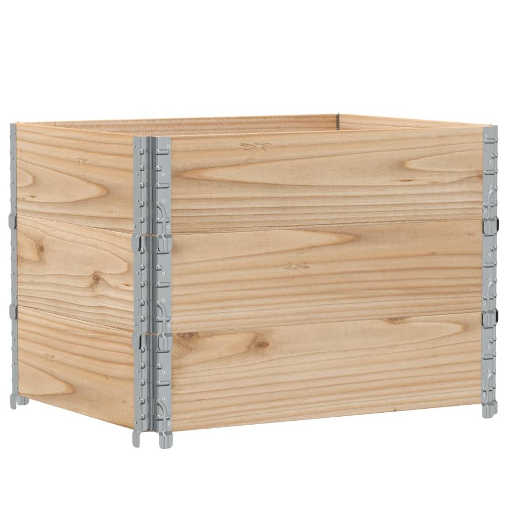 vidaXL Paletové nástavce 3 ks 80 x 60 cm masivní borové dřevo
