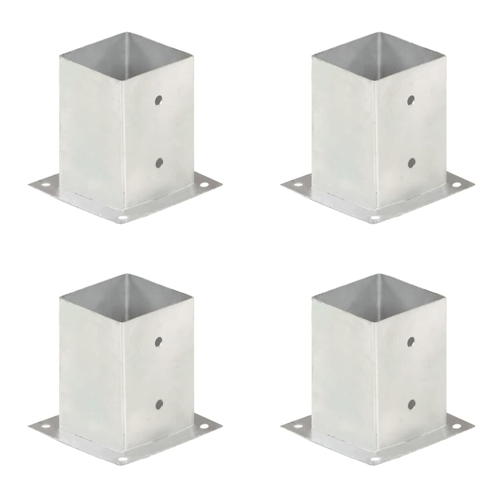 vidaXL Patka na sloupek 4 ks pozinkovaný kov 101 mm
