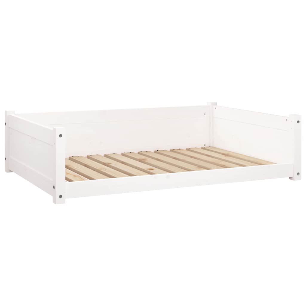 vidaXL Pelíšek pro psy bílý 1055 x 755 x 28 cm masivní borovice