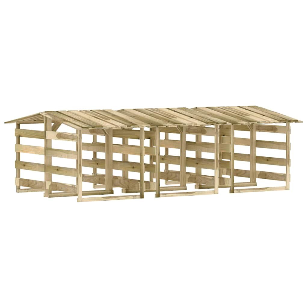 vidaXL Pergoly se střechou 6 ks 100x90x100 cm impregnovaná borovice