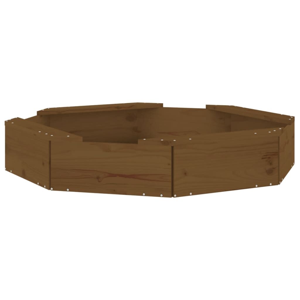 vidaXL Pískoviště se sedáky medově hnědé osmiúhelník masivní borovice