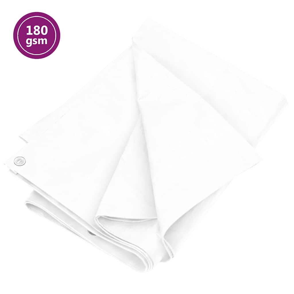 vidaXL Plachta 180 g/m² 2 x 3 m bílá HDPE