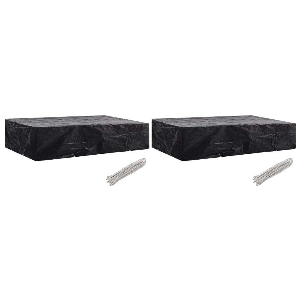 vidaXL Plachty na opalovací lehátko 2 ks s 8 očky 218 x 77 x 55 cm