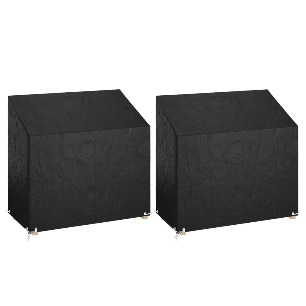 vidaXL Plachty na zahradní lavice 2 ks 8 oček 130 x 70 x 70/88 cm PE