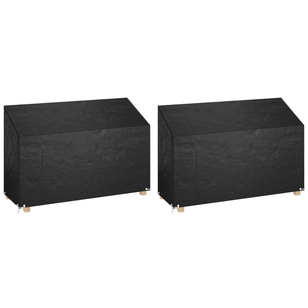 vidaXL Plachty na zahradní lavice 2 ks 8 oček 190 x 70 x 70/88 cm PE