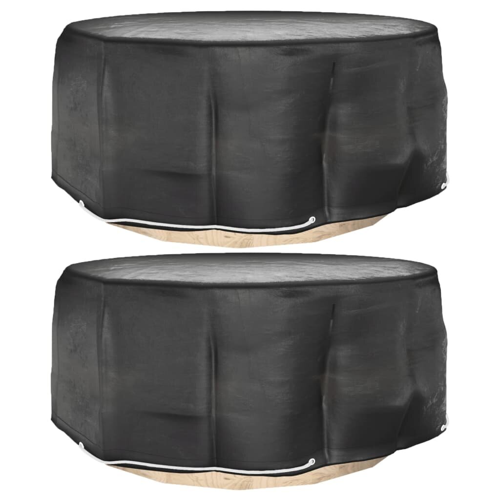 vidaXL Plachty na zahradní nábytek 2 ks 10 oček Ø 260 x 90 cm kulaté