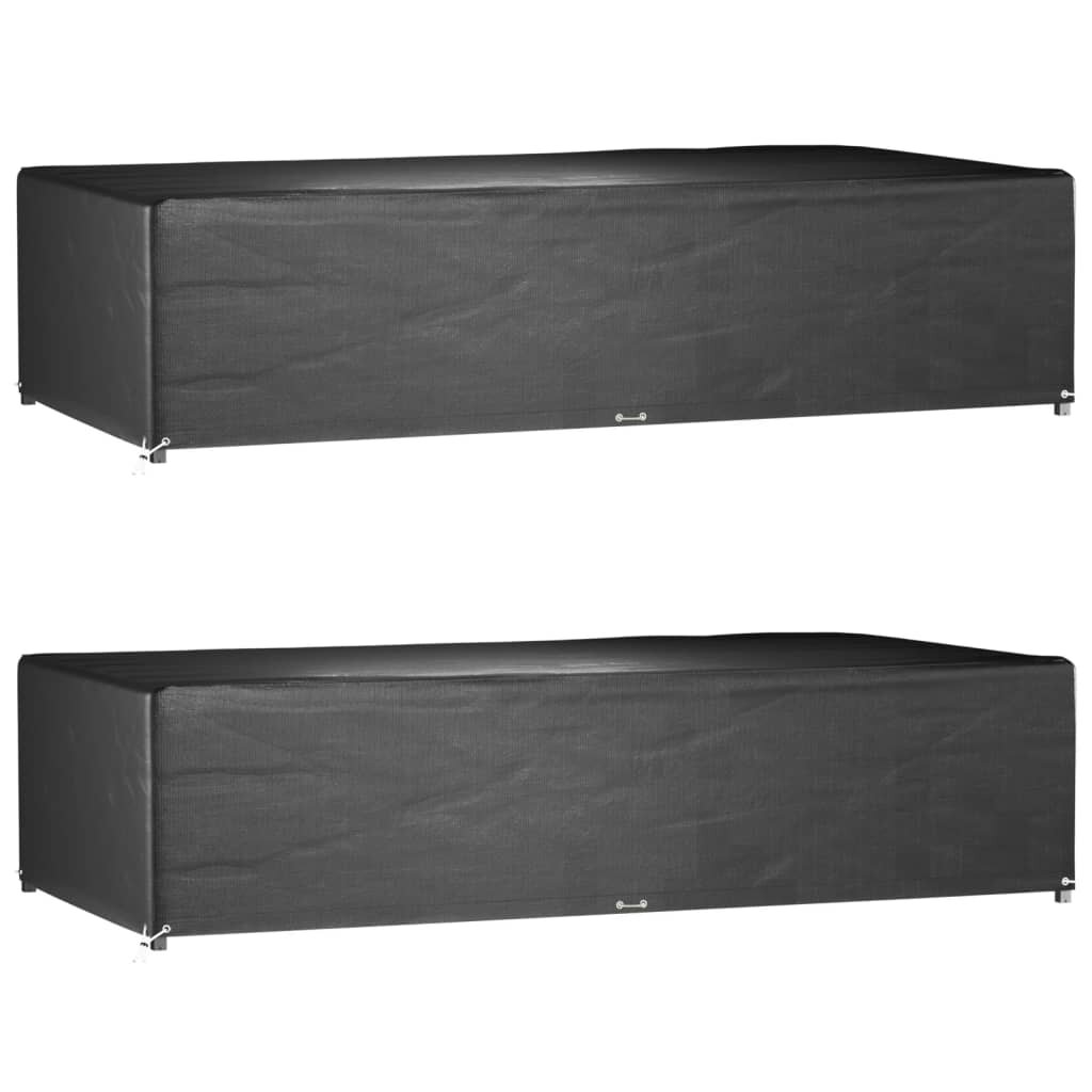 vidaXL Plachty na zahradní nábytek 2 ks 12 oček 315x160x75 cm obdélník