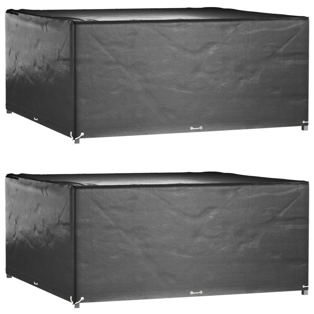 vidaXL Plachty na zahradní nábytek 2 ks 16 oček 250x250x90 cm čtverec