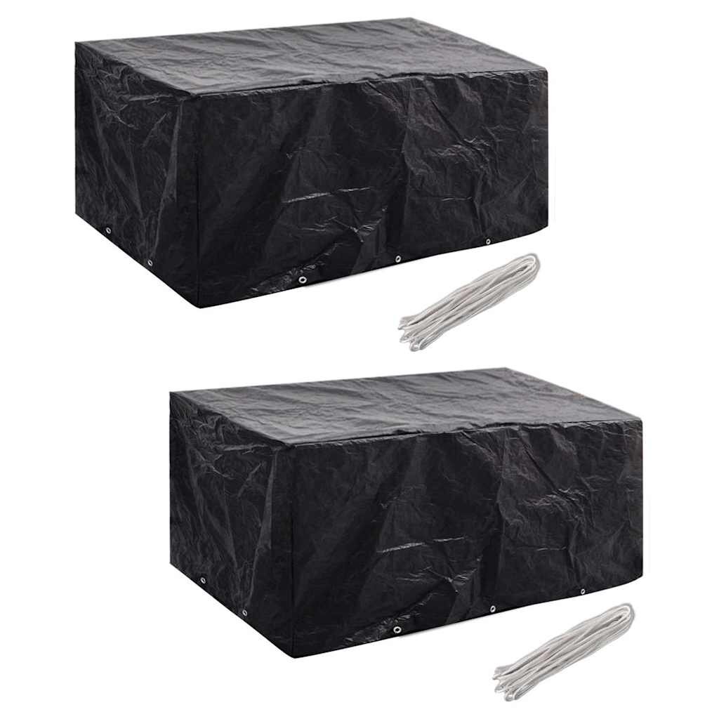 vidaXL Plachty na zahradní nábytek 2 ks polyratan 10 oček 240 x 140 cm