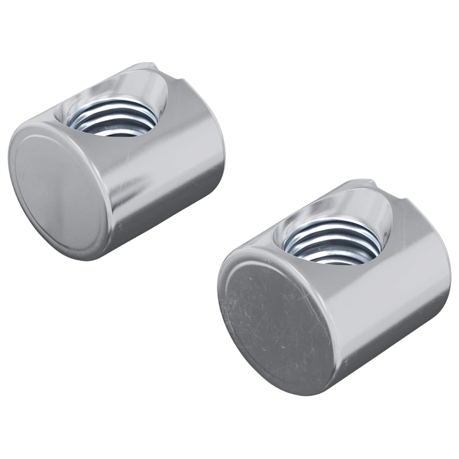 vidaXL Plechové matice 2 ks Stříbrná M6 x 12 mm Kov