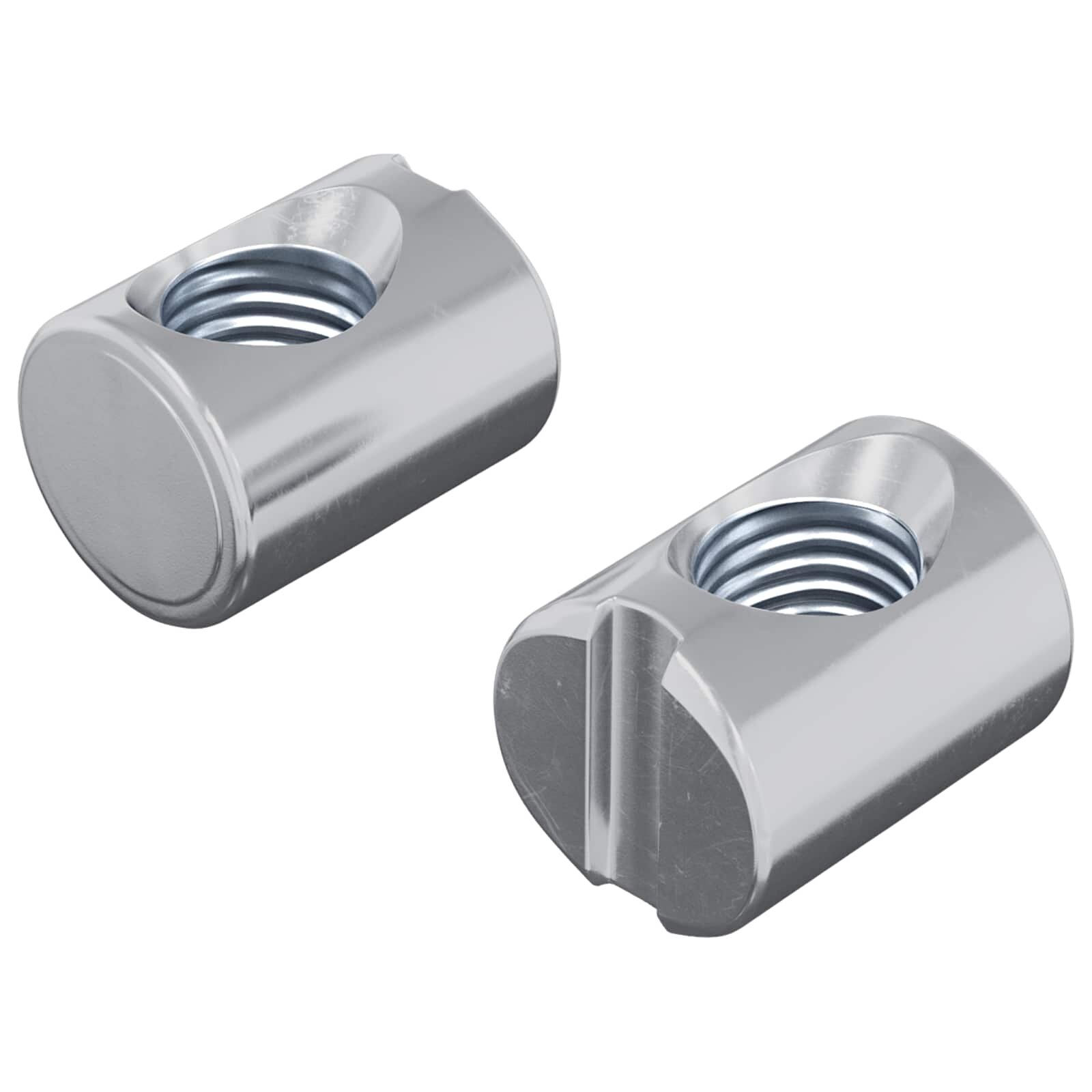 vidaXL Plechové matice 2 ks Stříbrná M6 x 13 mm Kov
