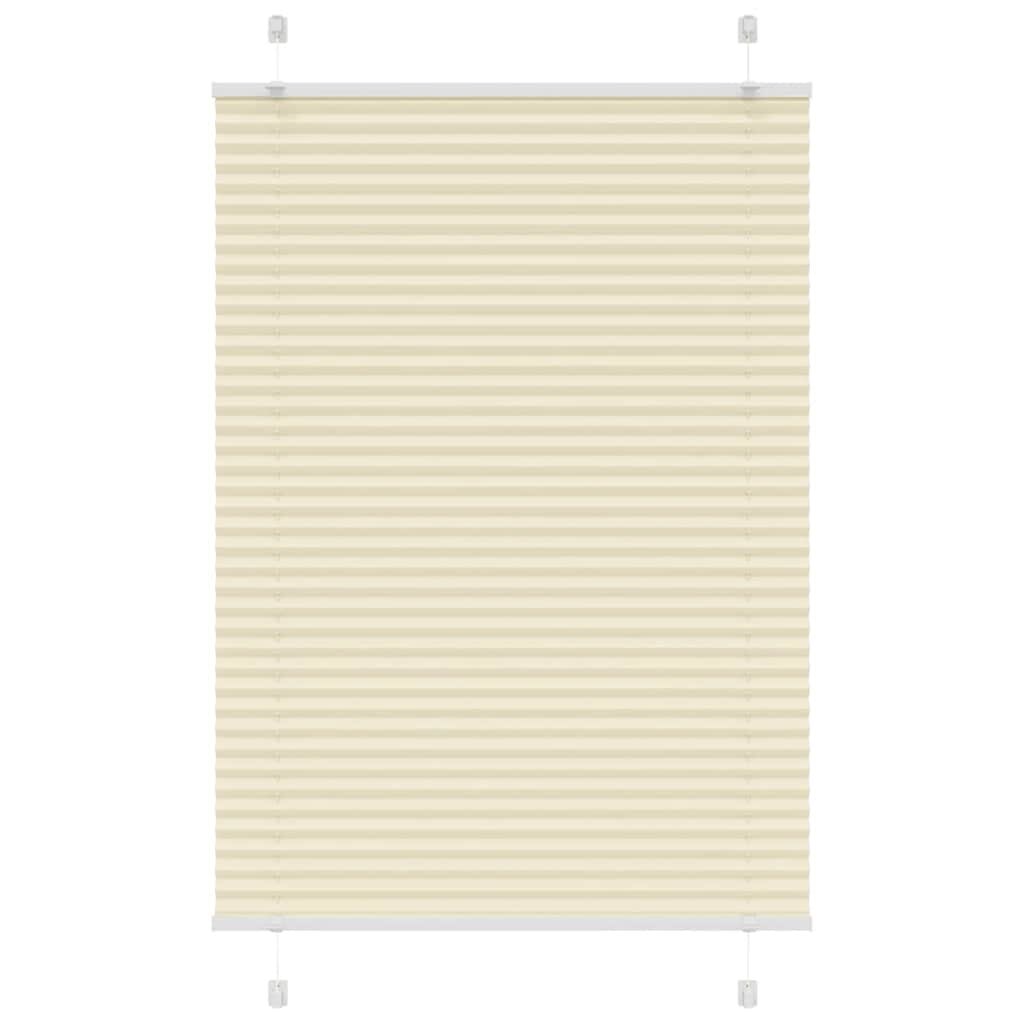 vidaXL Plisovaná roleta krémová 85x150 cm Šířka látky 844cm Polyester