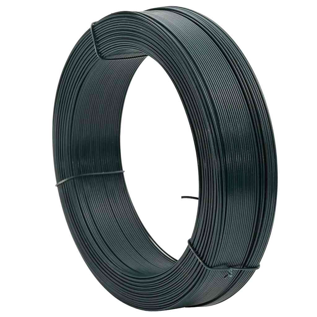 vidaXL Plotový vyvazovací drát 250 m 09/14 mm ocelový černozelený