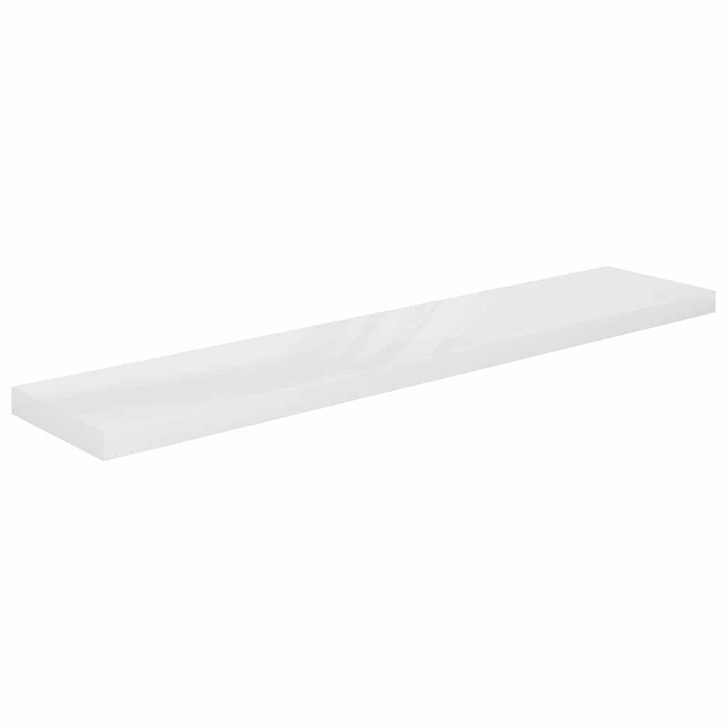 vidaXL Plovoucí nástěnná police bílá vysoký lesk 120x235x38 cm MDF