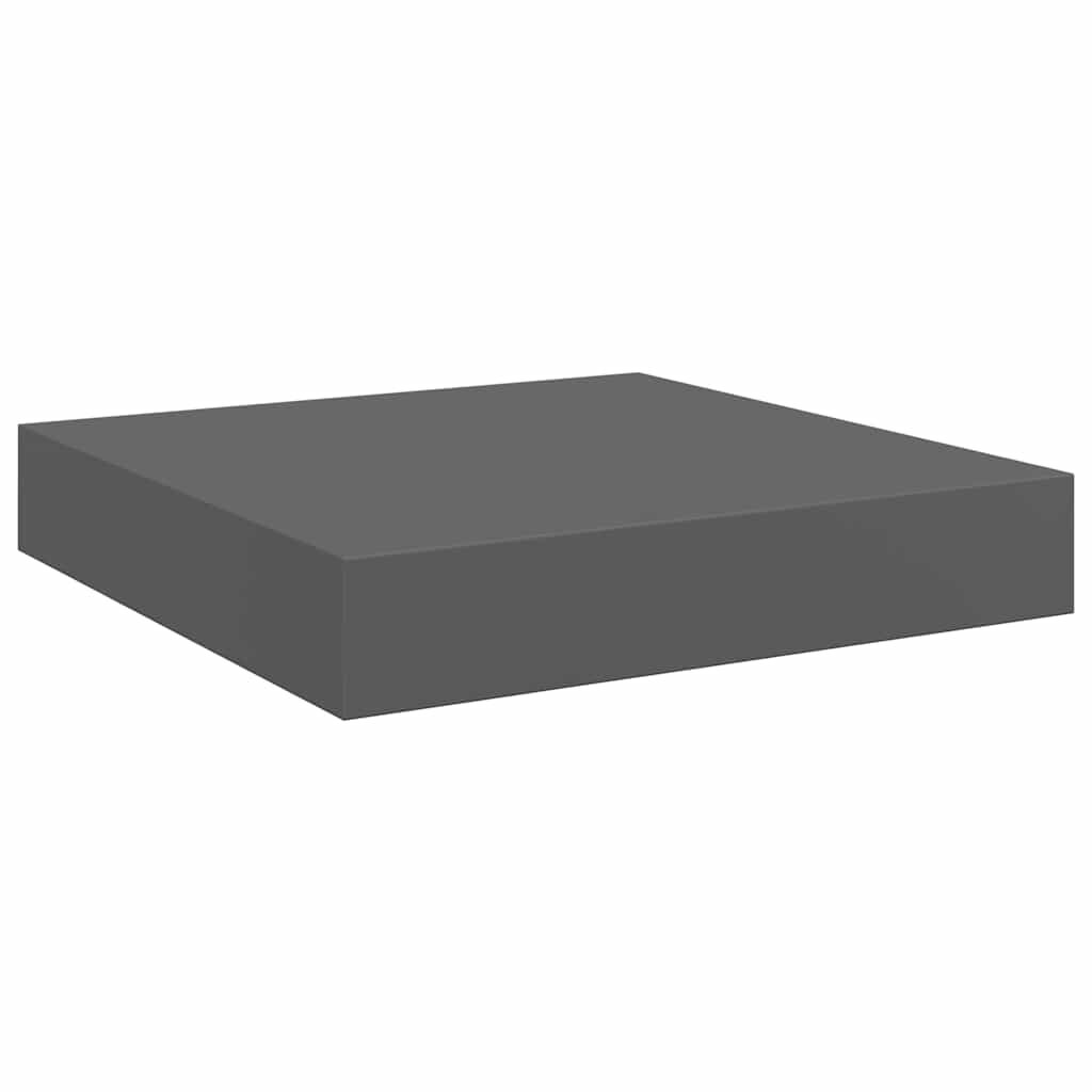 vidaXL Plovoucí nástěnná police šedá vysoký lesk 23x235x38 cm MDF