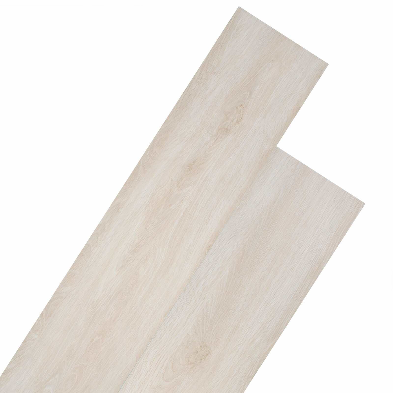 vidaXL Podlahová prkna klasický dub bílý 526 m² 18 ks PVC
