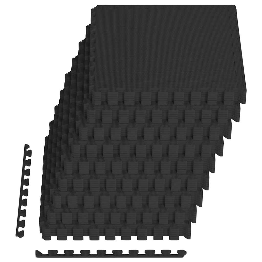 vidaXL Podložka puzzle 54 ks 486 m² EVA pěna černá