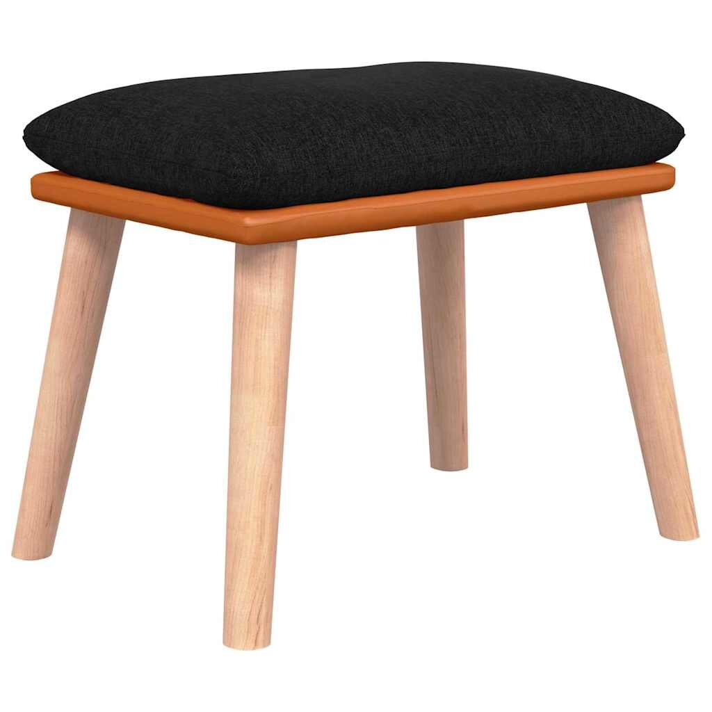 vidaXL Podnožka černá 45x295x35 cm textil a umělá kůže