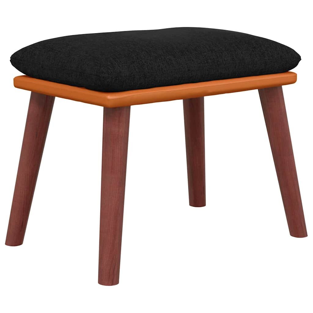 vidaXL Podnožka černá 45x295x35 cm textil a umělá kůže