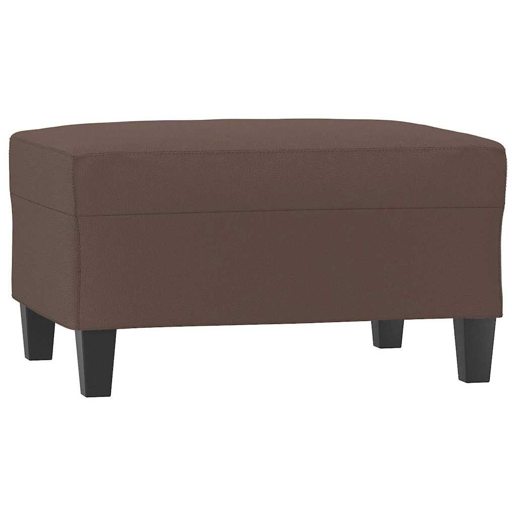 vidaXL Podnožka hnědá 70x55x41 cm umělá kůže
