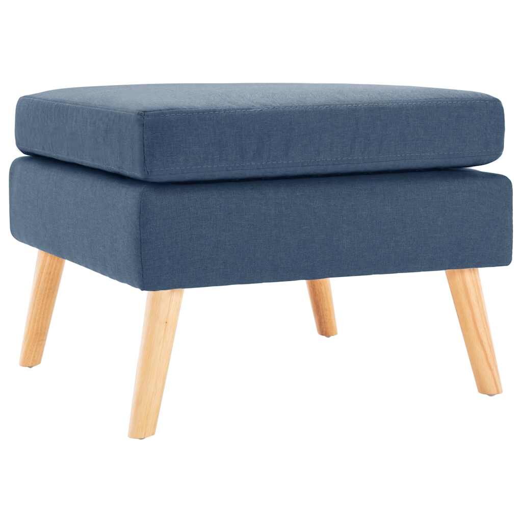 vidaXL Podnožka modrá textil