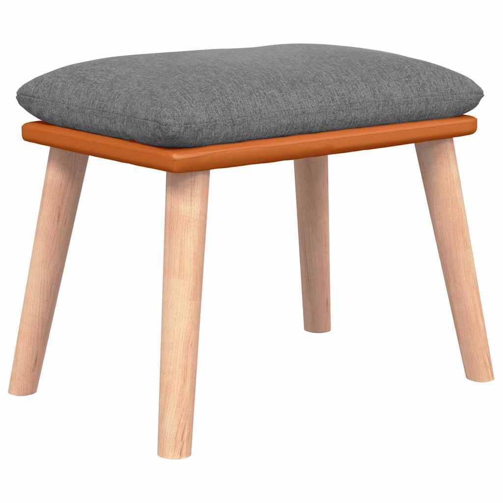vidaXL Podnožka světle šedá 45x295x35 cm textil a umělá kůže
