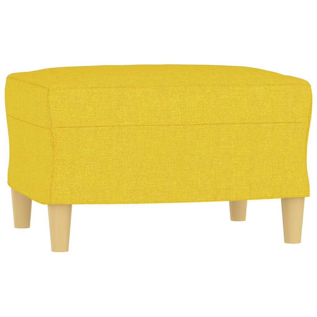 vidaXL Podnožka světle žlutá 60 x 50 x 41 cm textil