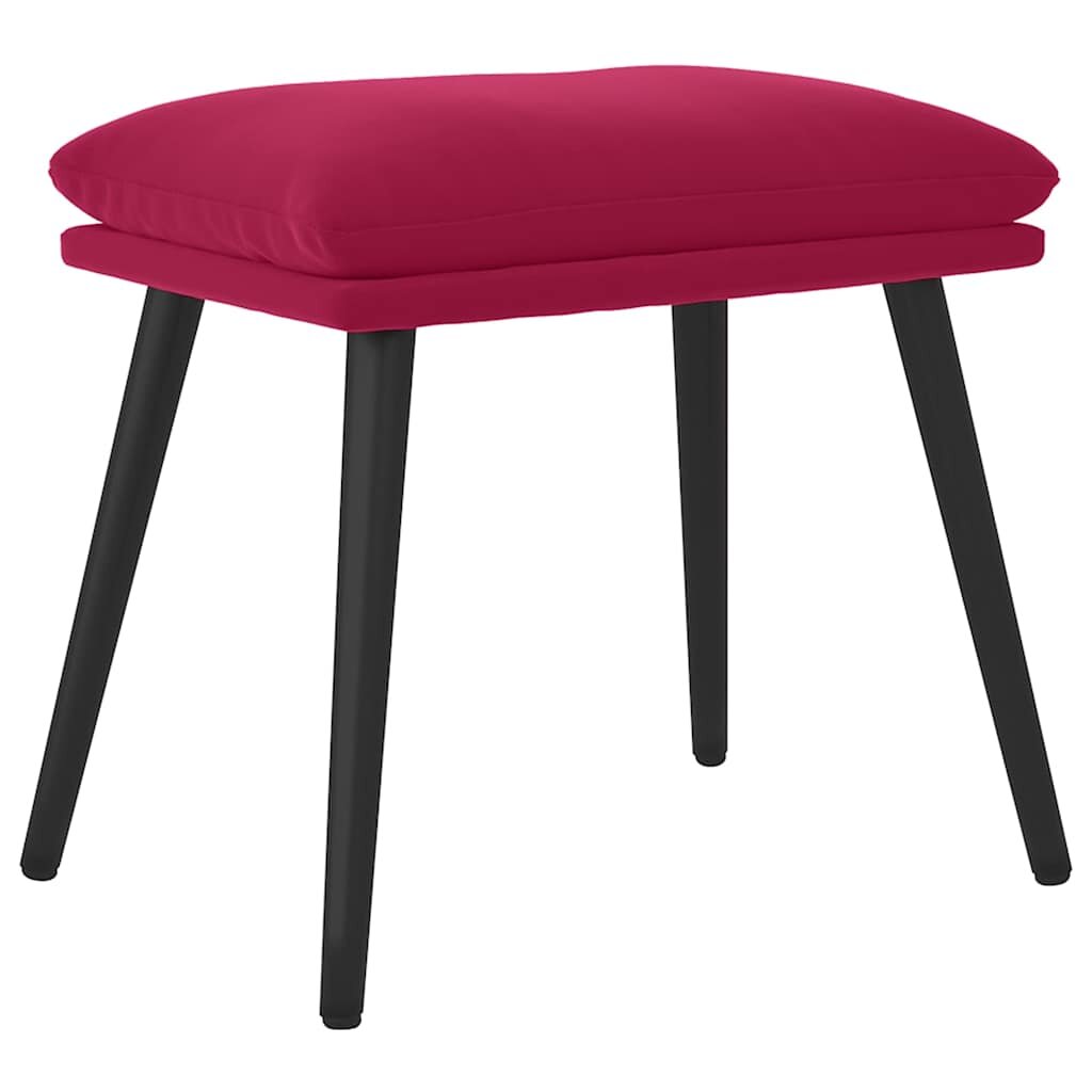 vidaXL Podnožka vínová 45x295x35 cm samet