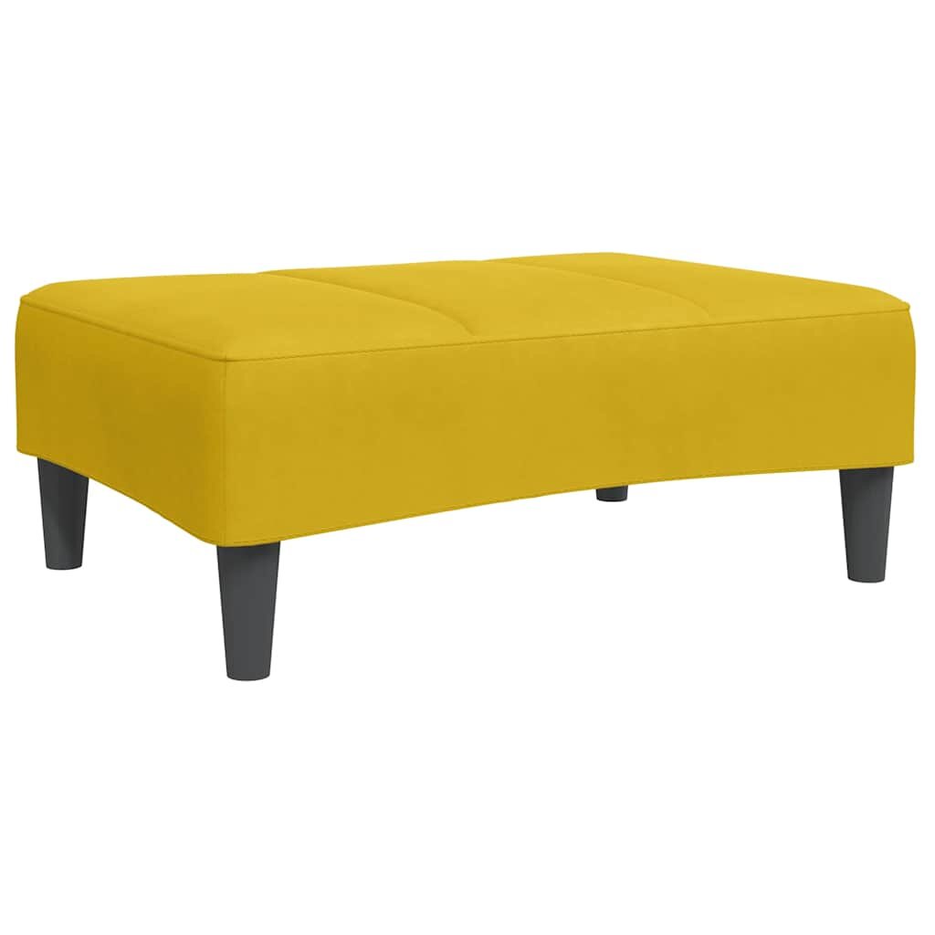 vidaXL Podnožka žlutá 77 x 55 x 31 cm samet