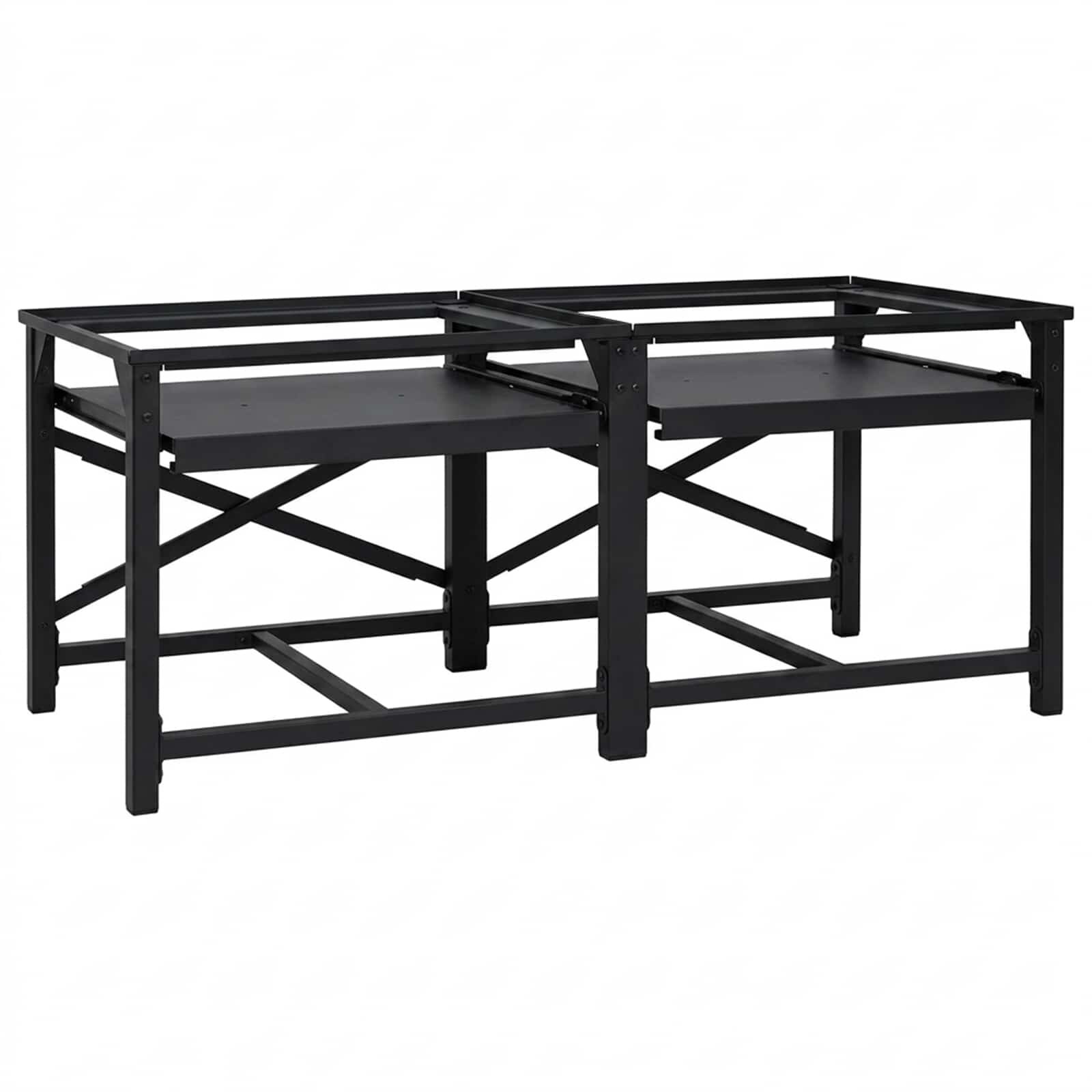 vidaXL Podstavec na pračku 2 ks Černý 120 x 56 x 52 cm Ocel