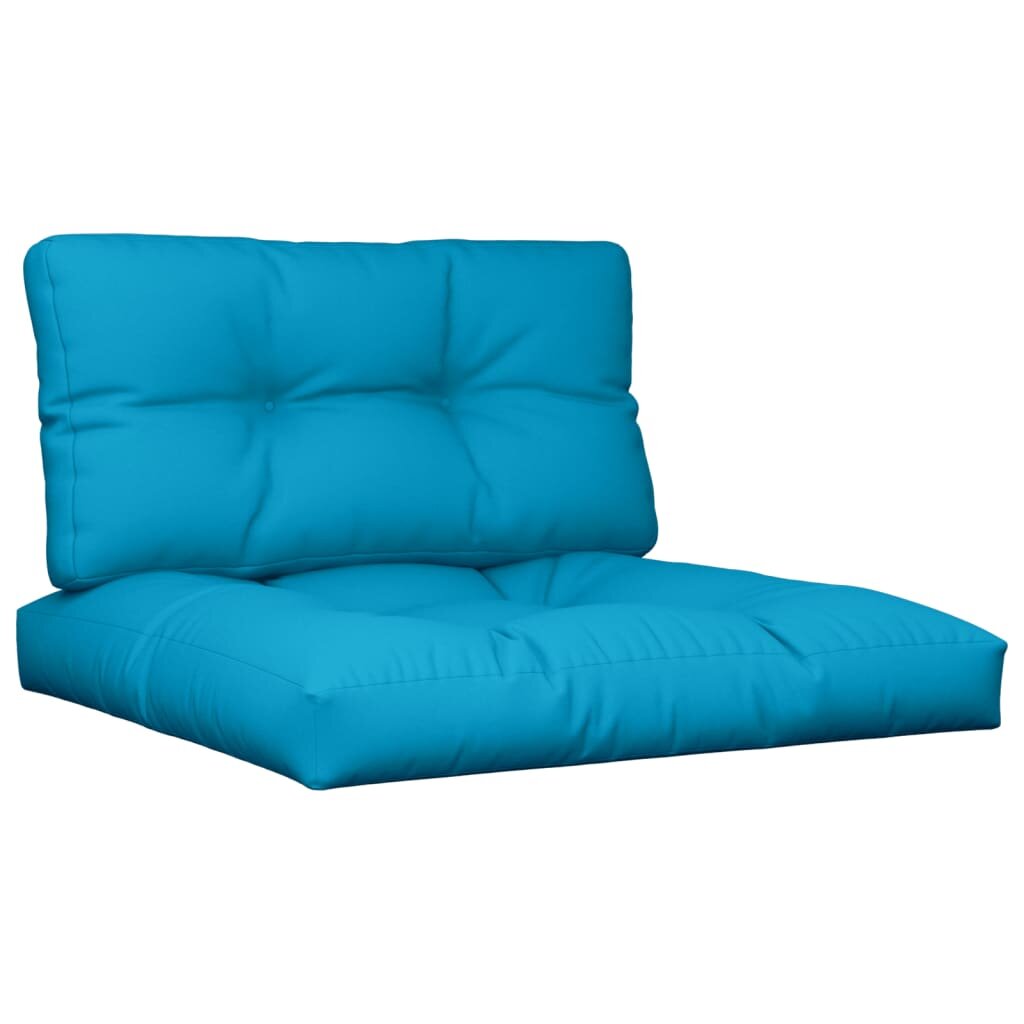 vidaXL Podušky na palety 2 ks modré textil