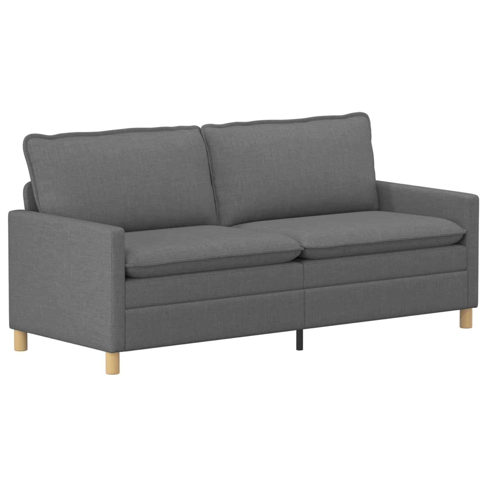 vidaXL Pohovka Pro 3 osobu Tmavě šedá 196 x 81 x 875 cm Textil
