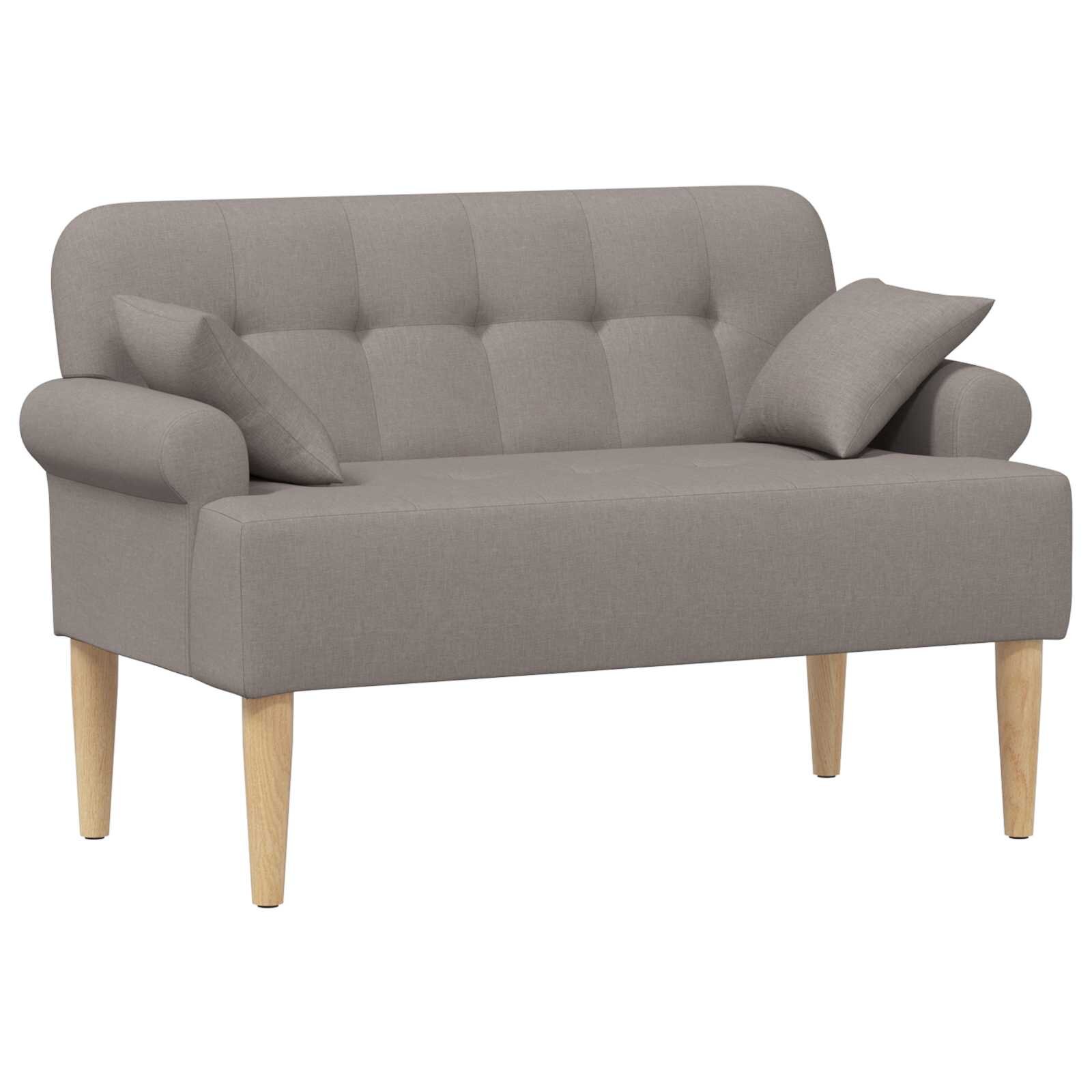 vidaXL Pohovka s knoflíkovým prošíváním Taupe 120 x 65 x 79 cm Textil