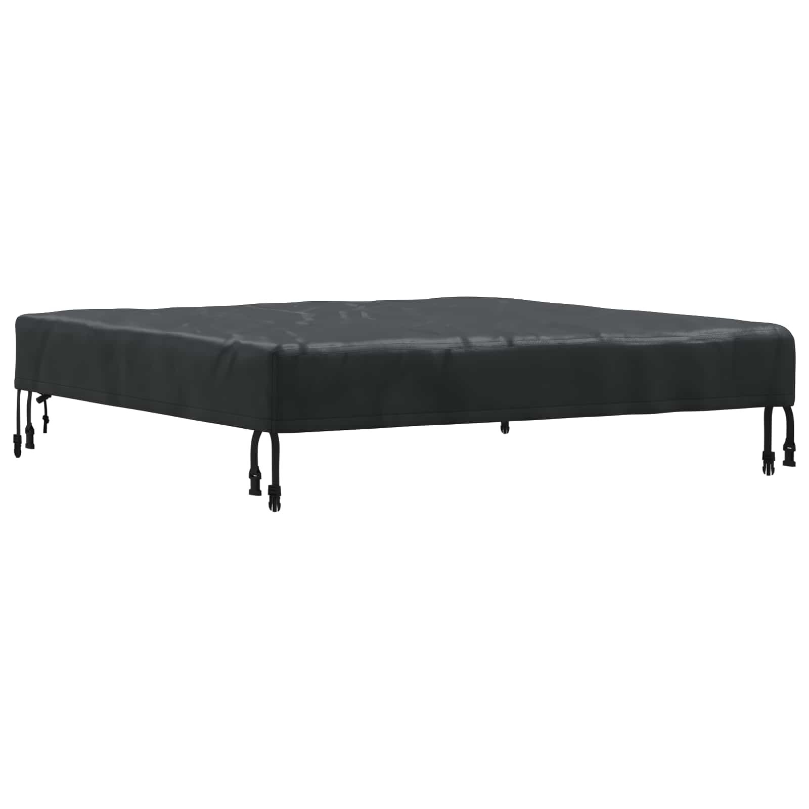 vidaXL Pokrytí stolu 102 x 102 x 15 cm Čtvercový Voděodolný Černá
