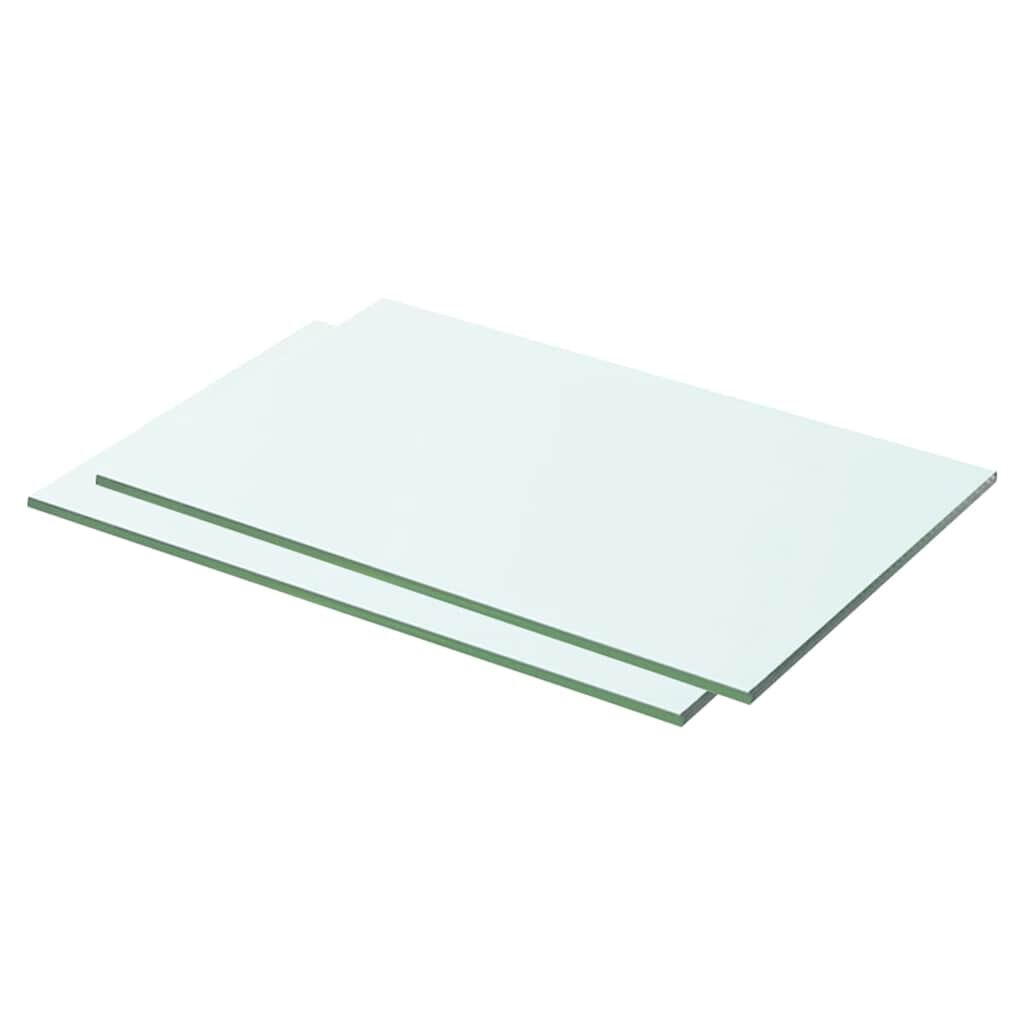 vidaXL Policové desky 2 ks sklo čiré 50 x 25 cm