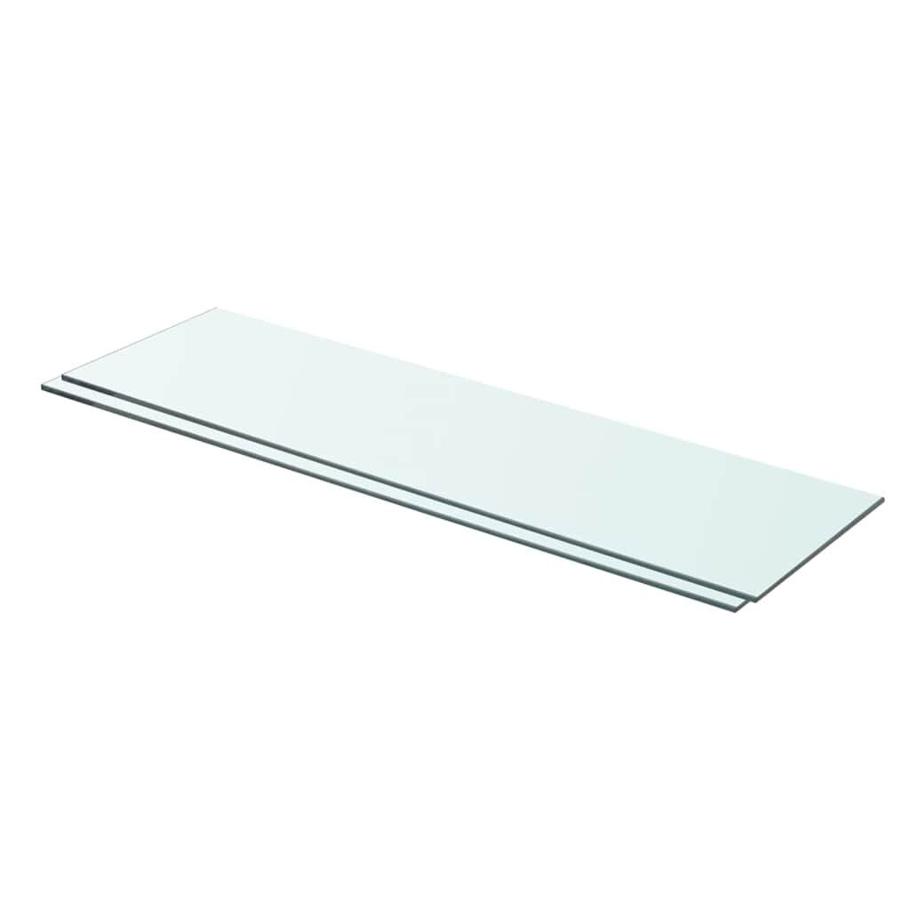 vidaXL Policové desky 2 ks sklo čiré 70 x 20 cm