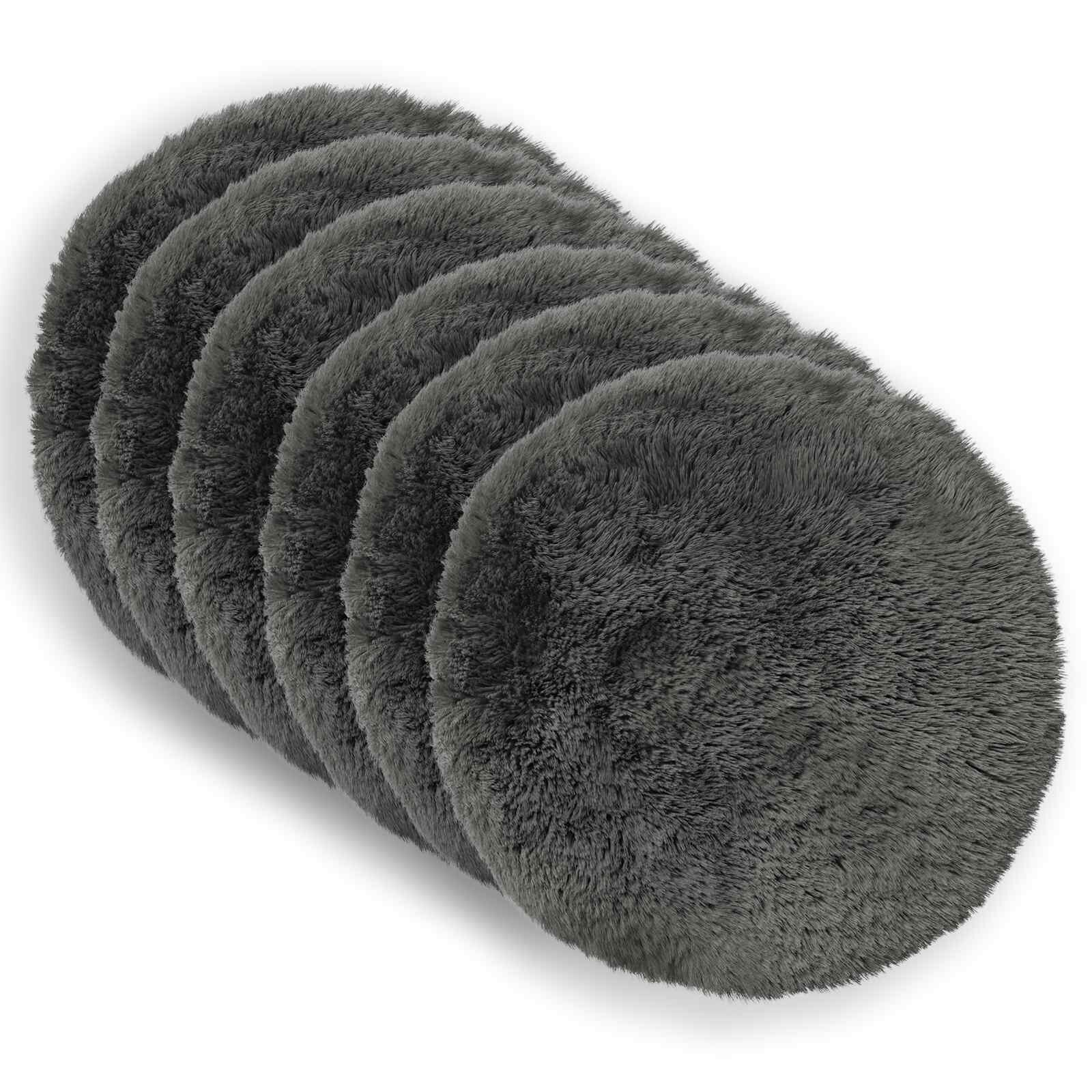 vidaXL Polštář 6 ks HEERLEN Světlá zelená Ø 30 cm PV fleece
