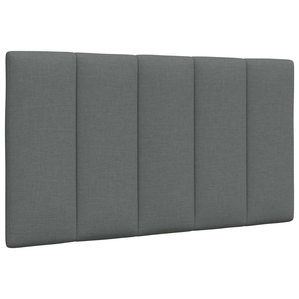 vidaXL Polštář na čelo postele Hanko tmavě šedý 80 cm textil
