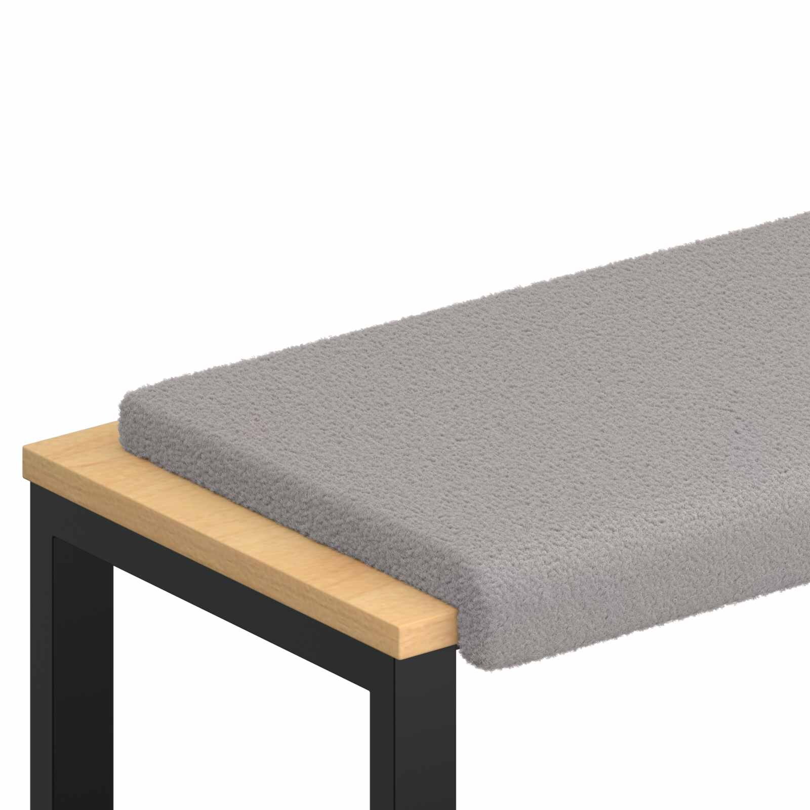vidaXL Polštář na lavici Sherpa látka Světle šedá Hloubka 35 cm