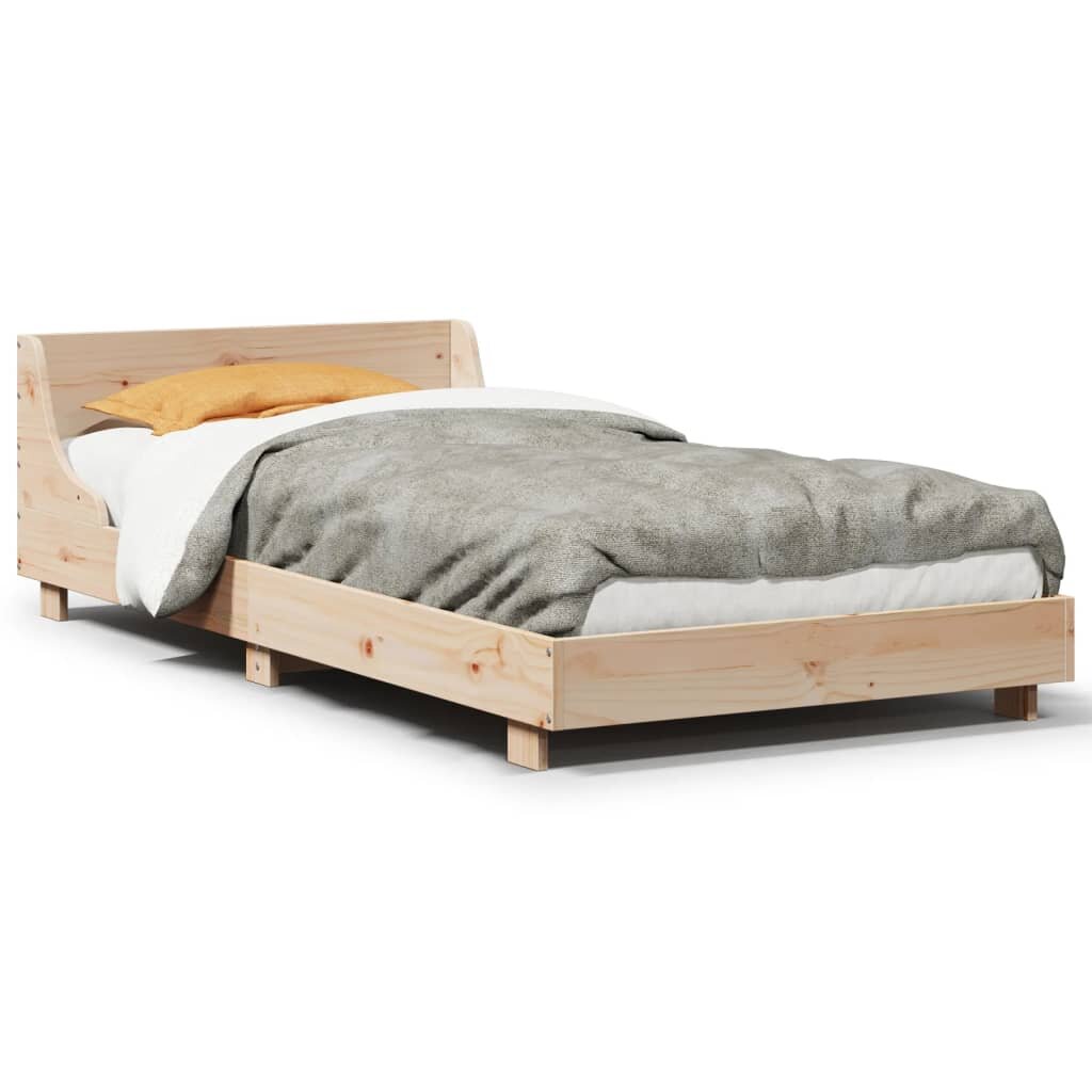 vidaXL Postel bez matrace 90 x 190 cm masivní borovice