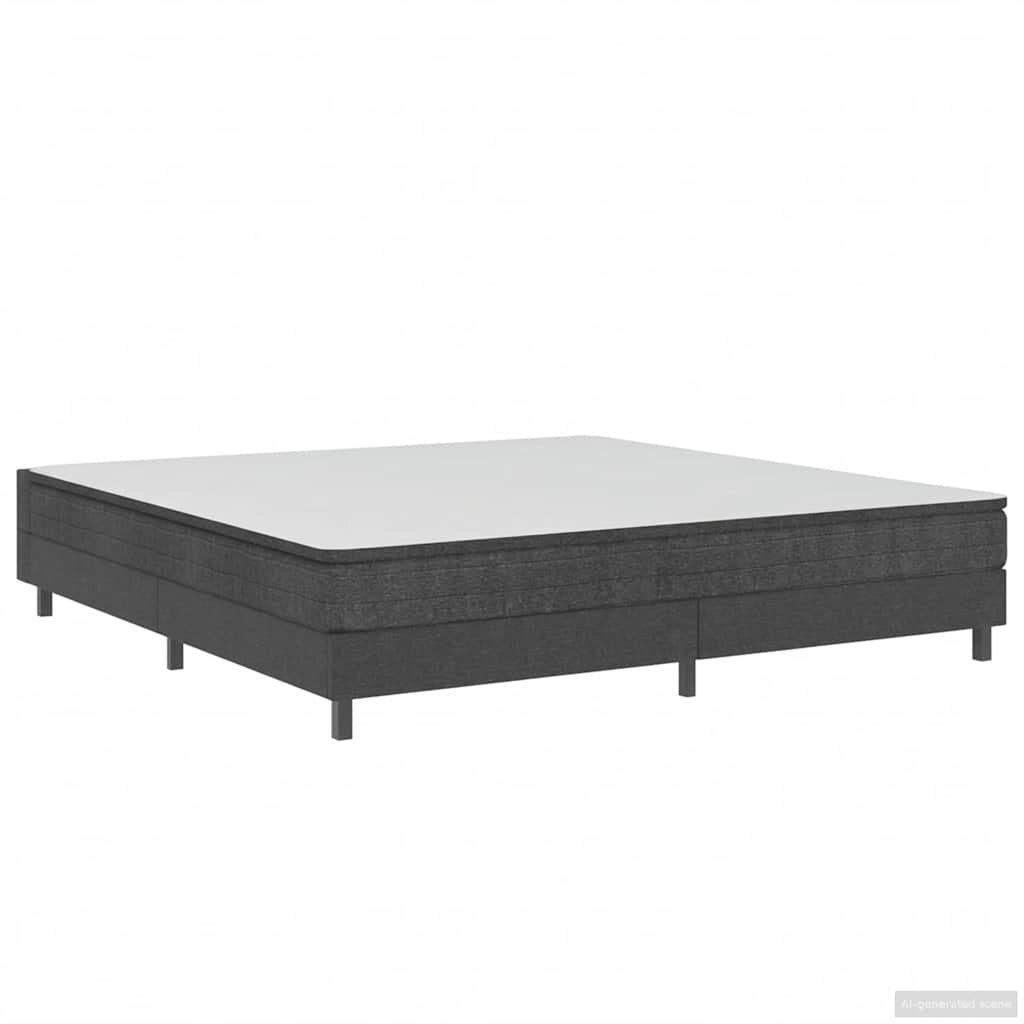 vidaXL Postel boxspring šedá textil 180 x 200 cm