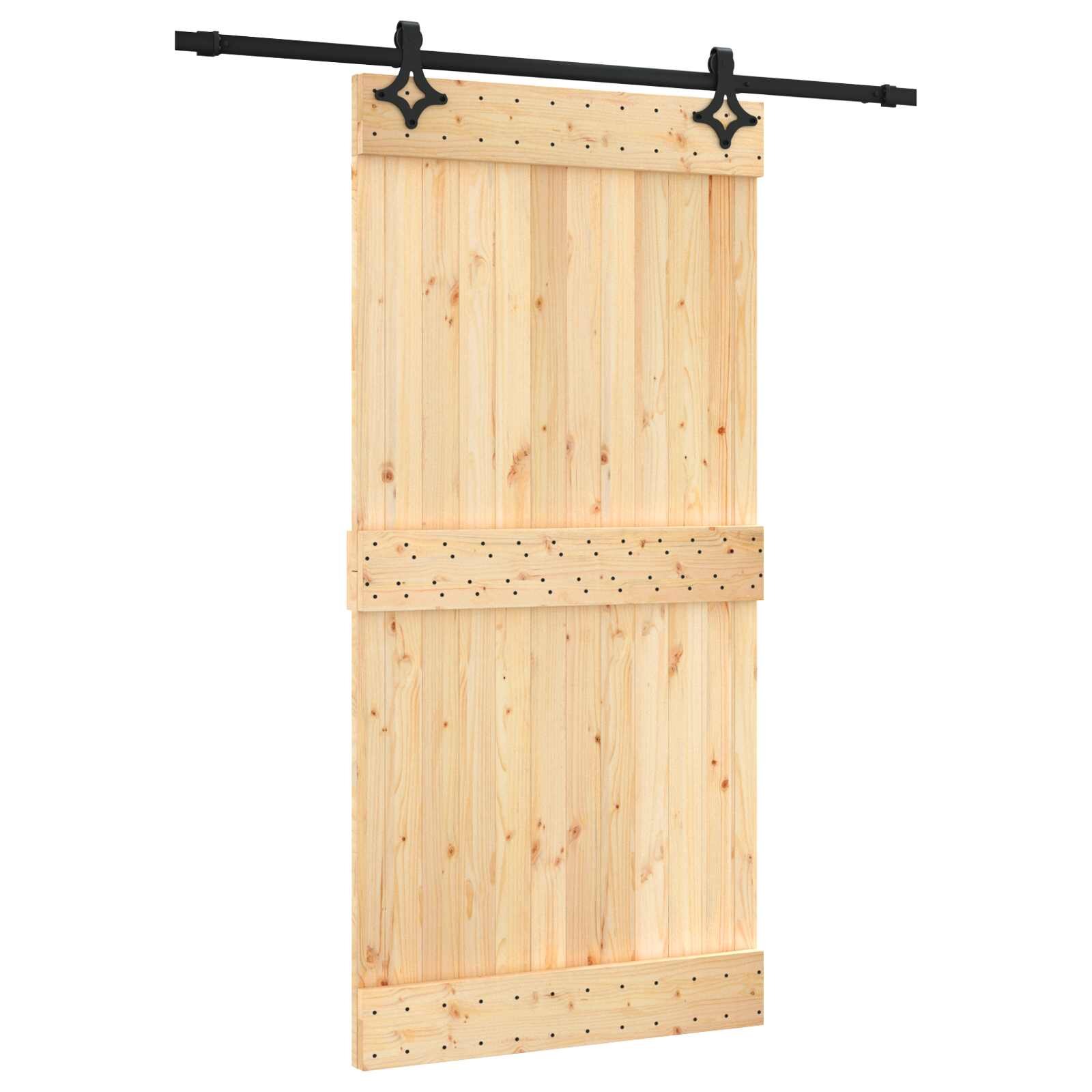 vidaXL Posuvné dveře 100 x 210 cm Masivní borové dřevo (neupravené)