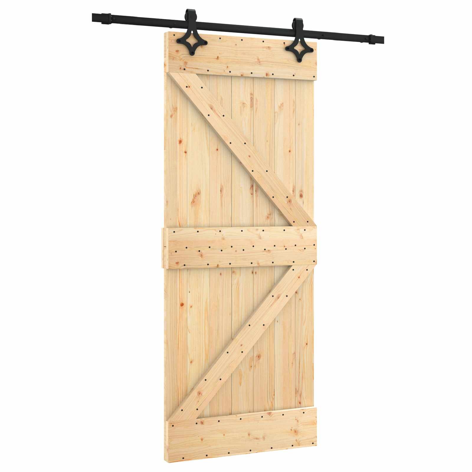 vidaXL Posuvné dveře 85 x 210 cm Masivní borové dřevo (neupravené)