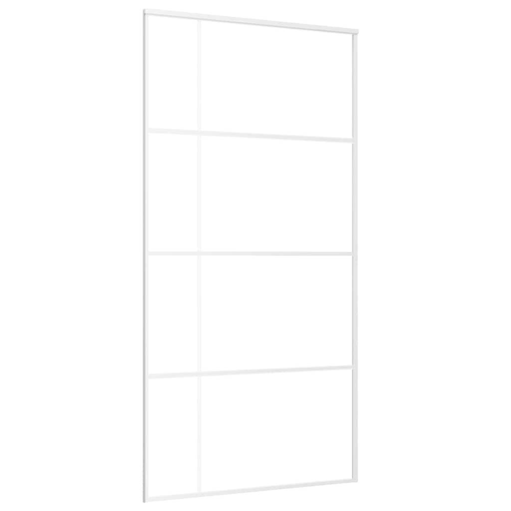 vidaXL Posuvné dveře ESG sklo a hliník 1025 x 205 cm bílé
