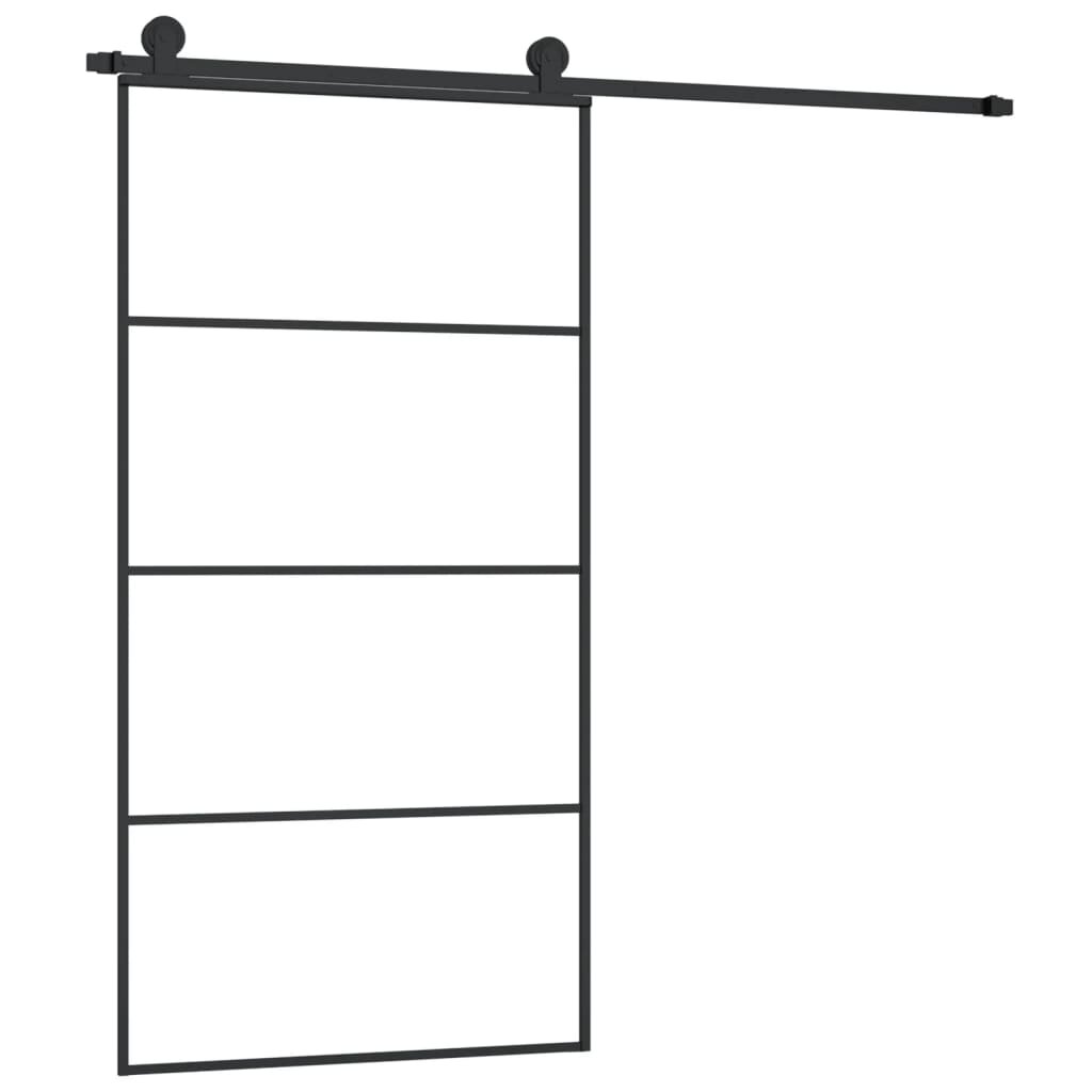 vidaXL Posuvné dveře s kováním 1025 x 205 cm ESG sklo a hliník